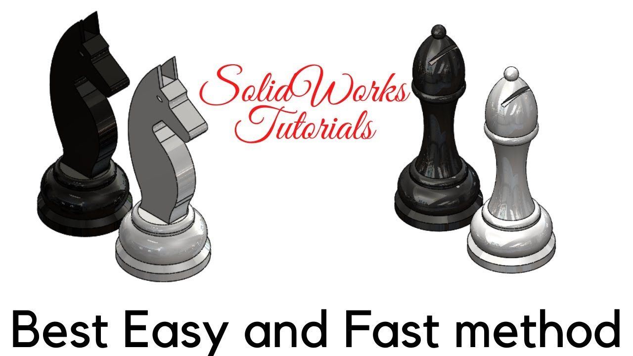 Designing #Chess Pieces (Part-2) || #Knight and #Bishop || SolidWorks Tutorials #design #solidworks