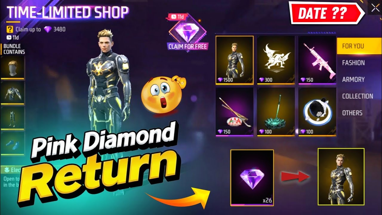 Pink Diamond Return 🔥 | Pink Diamond Exchange Event Free Fire
