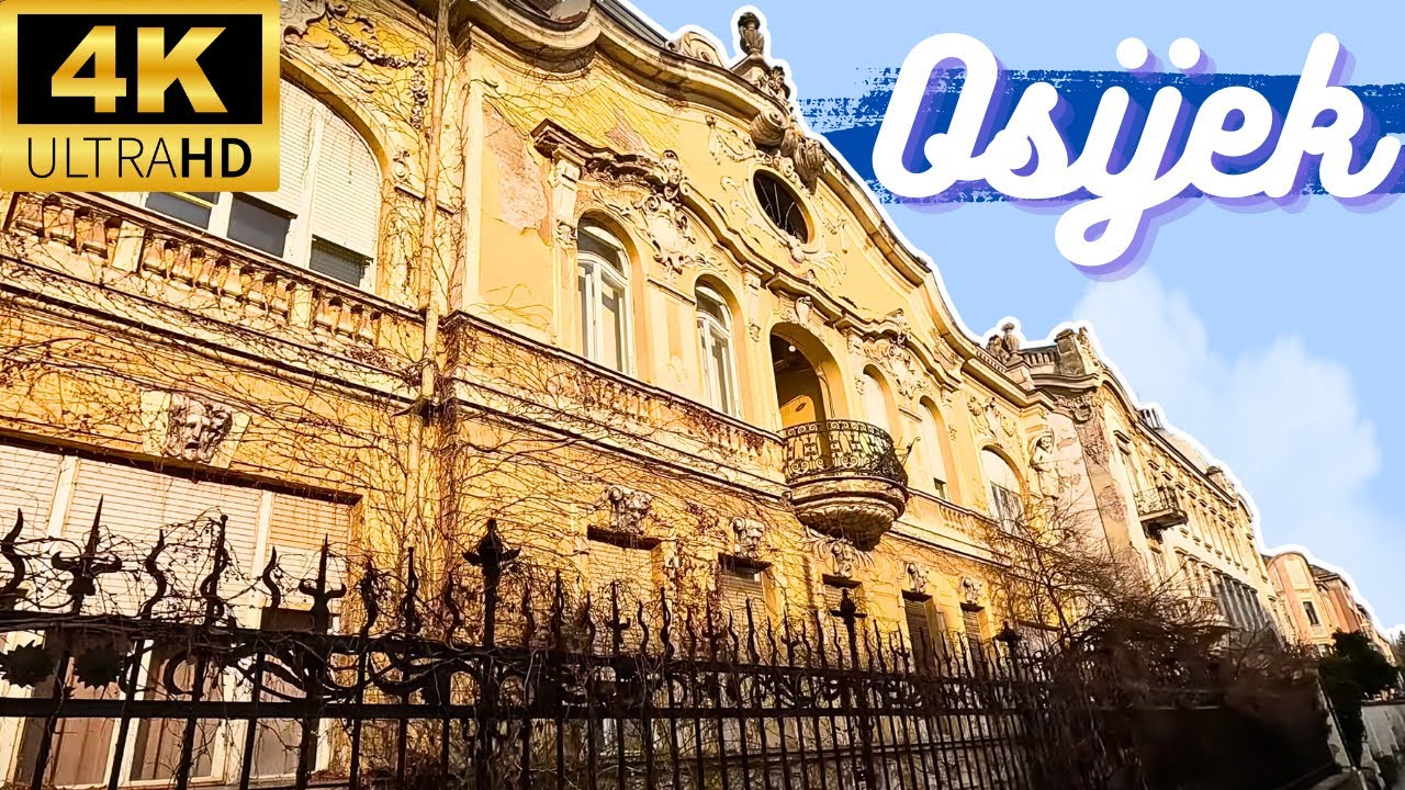 Osijek : Šetnja centrom grada / Walking Tour (4K)