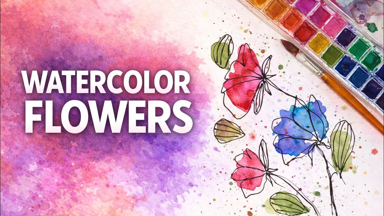 Relaxing Watercolor Flowers