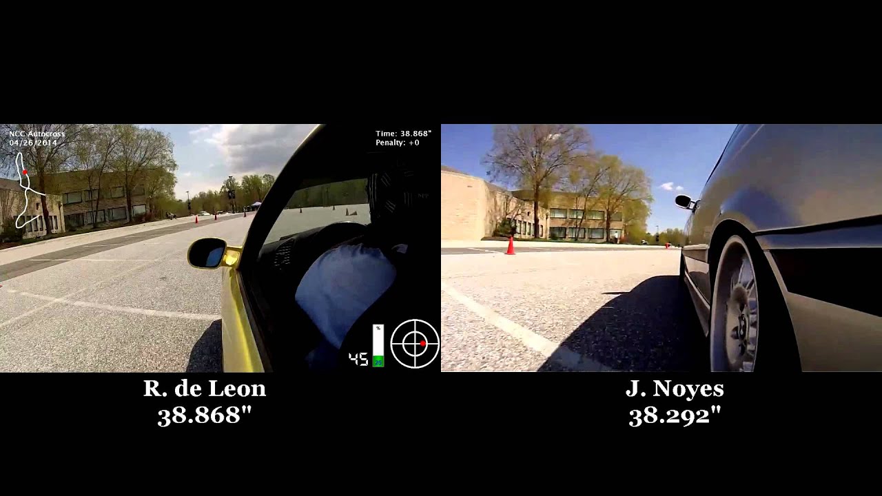 NCC Autocross 04/26/14 - R. de Leon vs J. Noyes