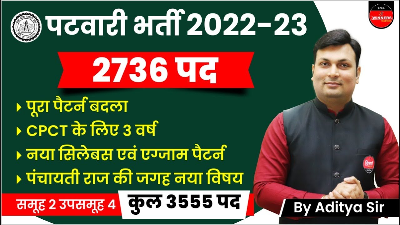 MP Patwari Vacancy 2022 | MP Patwari Notification 2022 | Patwari 2022 New Syllabus | By Aditya Sir