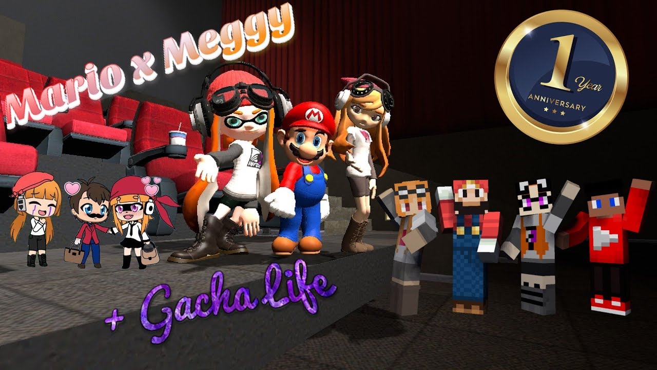 SMG4: Mario x Meggy 1 - YEAR ANNIVERSARY! (AMV) SlideShow Shipping Tribute! + Gacha Life + 60 FPS