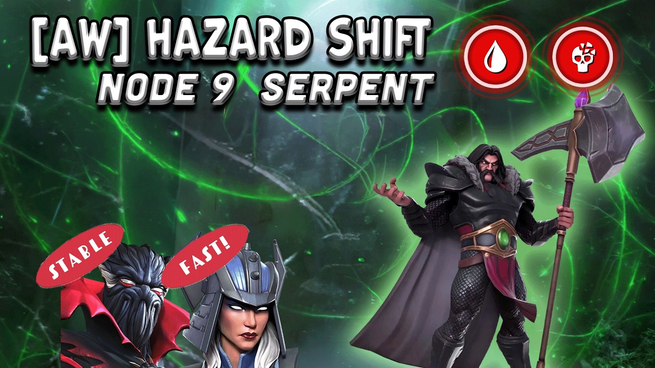 Mcoc Alliance War Node 9 Hazard Shift The Serpent vs Spiral, Symbiote Supreme - Power Efficiency