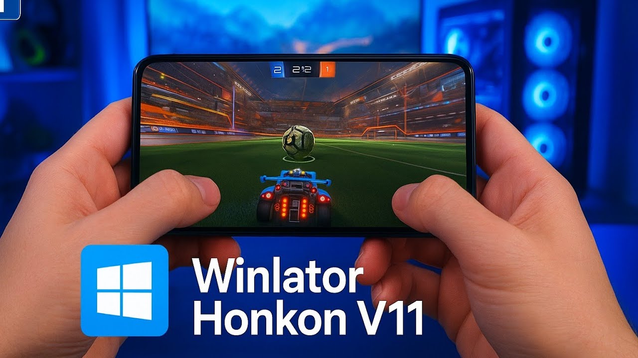 أفضل إعدادات محاكي Winlator Honkon V11 | تجربة ROCKET LEAGUE على أندرويد 🚀