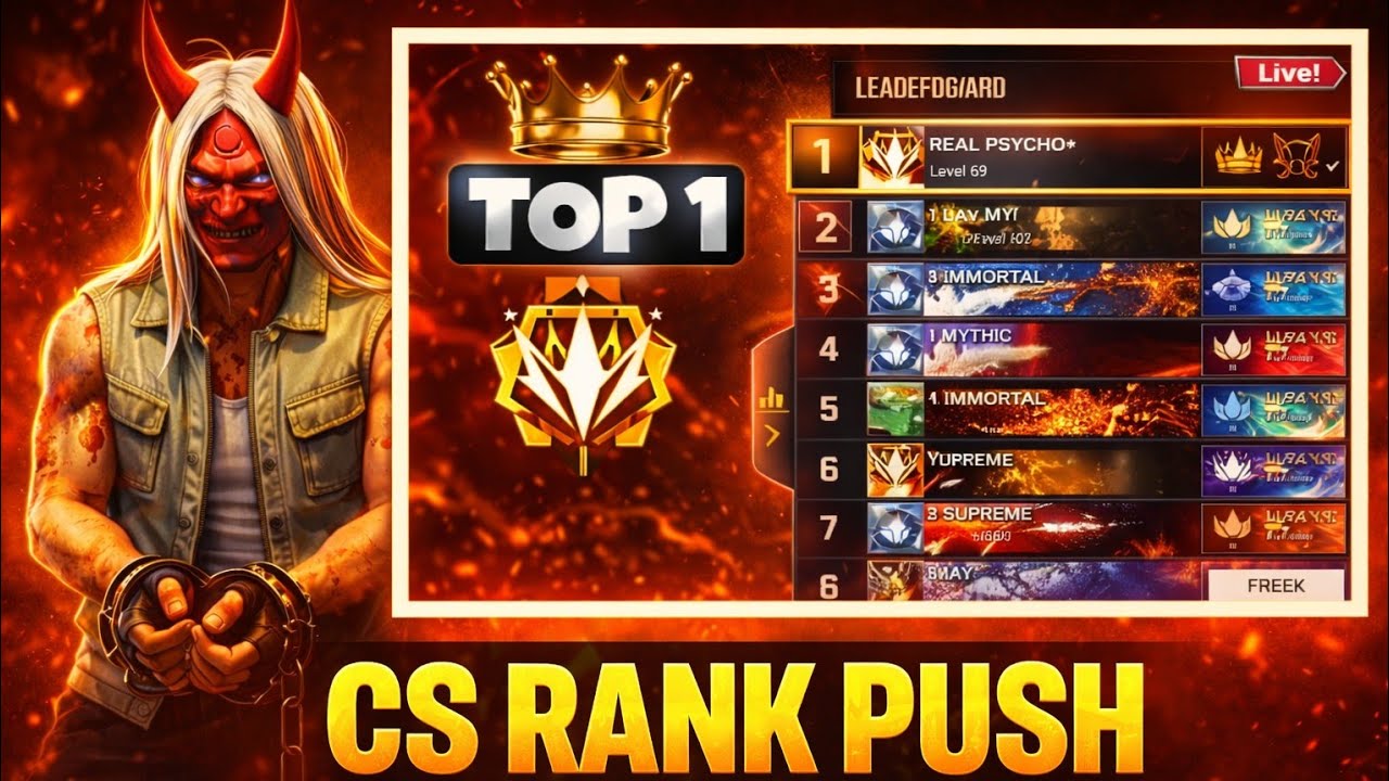 CS RANK PUSH 🔥GOLD TO GRANDMASTER 😨#freefire #shortsfeed #livestream #livestreamshorysfeed #bpxplays