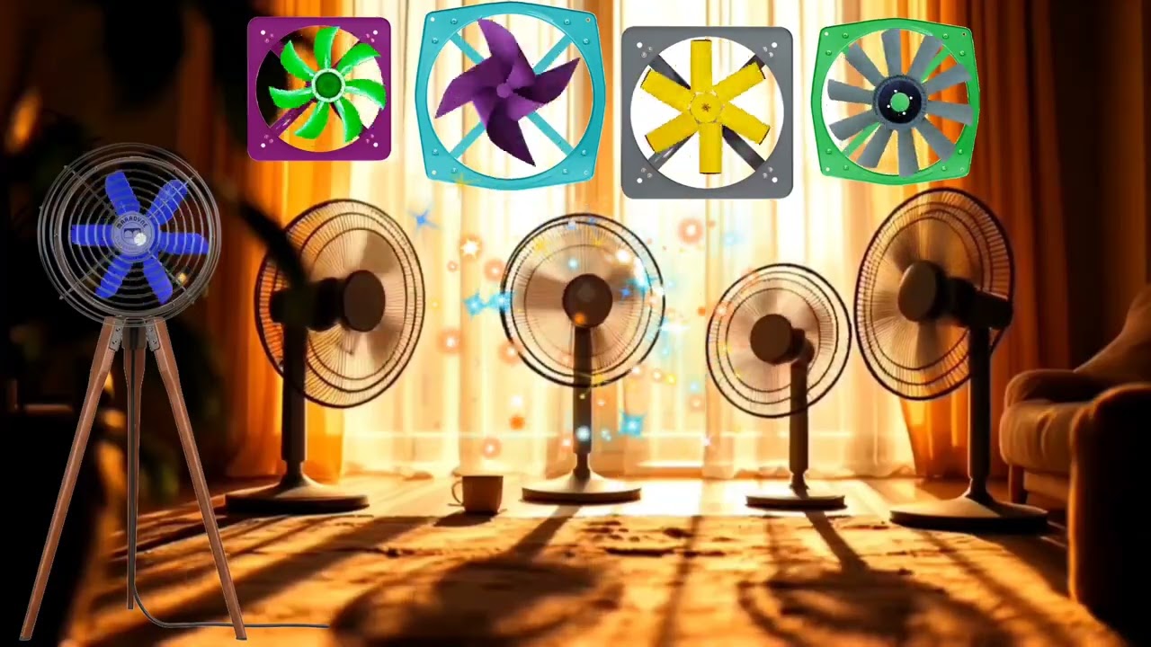 A Collection of Electric Fans: From Pedestal to Modern Designs
