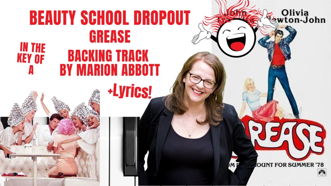 Beauty School Dropout (Grease) - Backing Track & Lyrics 🎹 *A*
