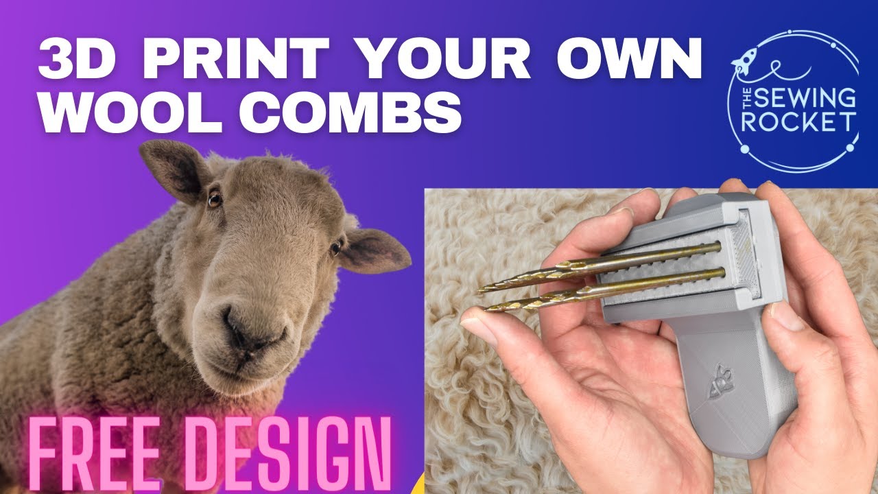 3D Print Your Own Wool Fibers Combs, Free Wool Comb STL Files, Wool Fibers for Spinning
