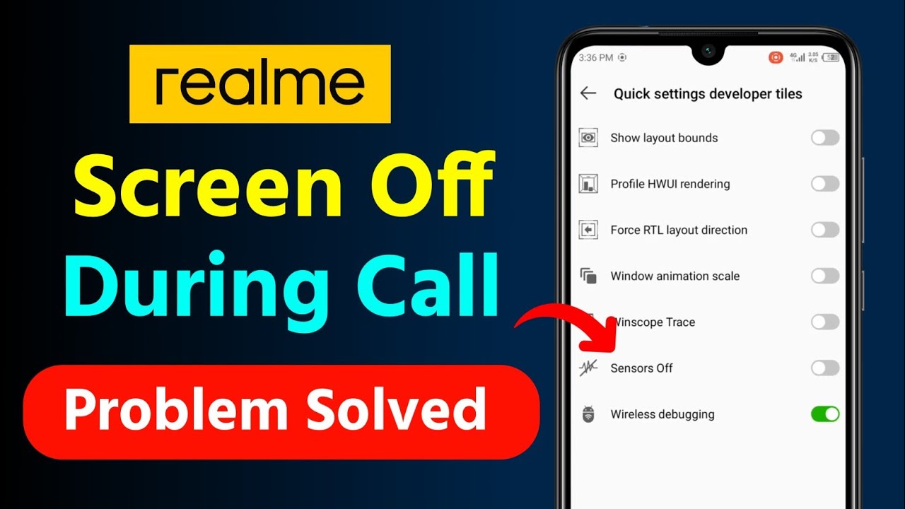 Realme Screen Off During Call | Realme Mobile Call Screen Off Problem