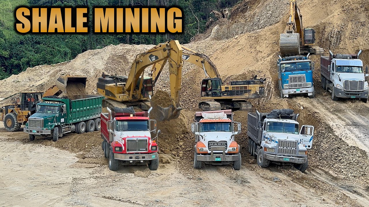 Truck loaded and leaving the quarry pit. SHALE MINING S5•E7