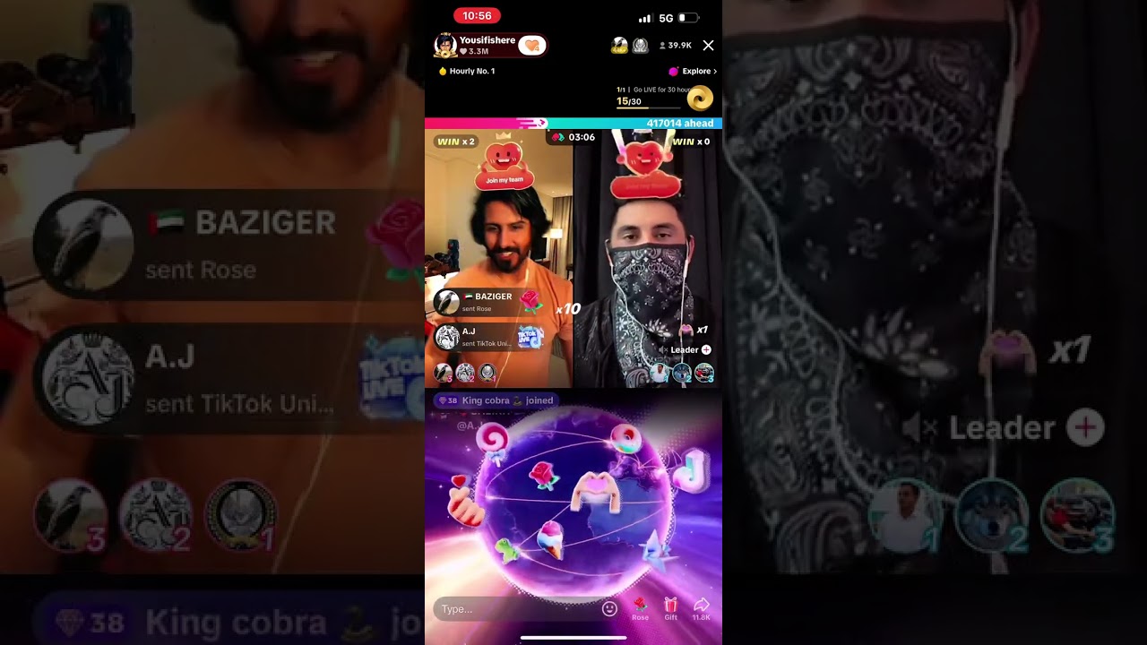 TikTok live Yusif vs laedar