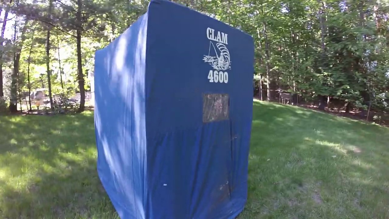 Clam 4600 ice fishing shelter garage sale find! Full setup video