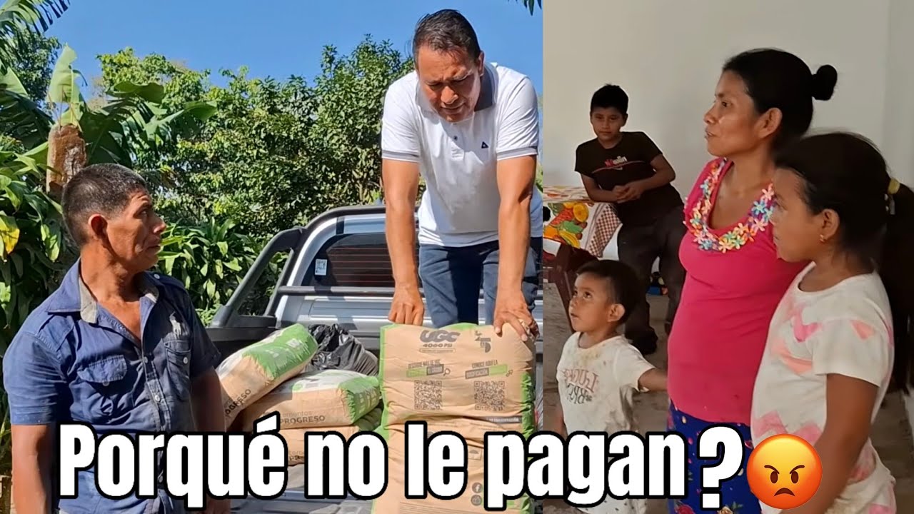 Empezaremos con el PISO y el papá de Glendy recibe el primer envío de CEMENTO. 