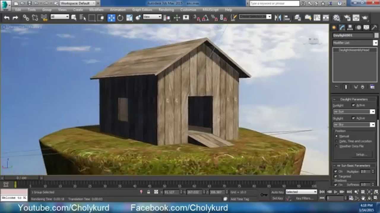 3Ds max setup your environment ( sky dome and lighting )