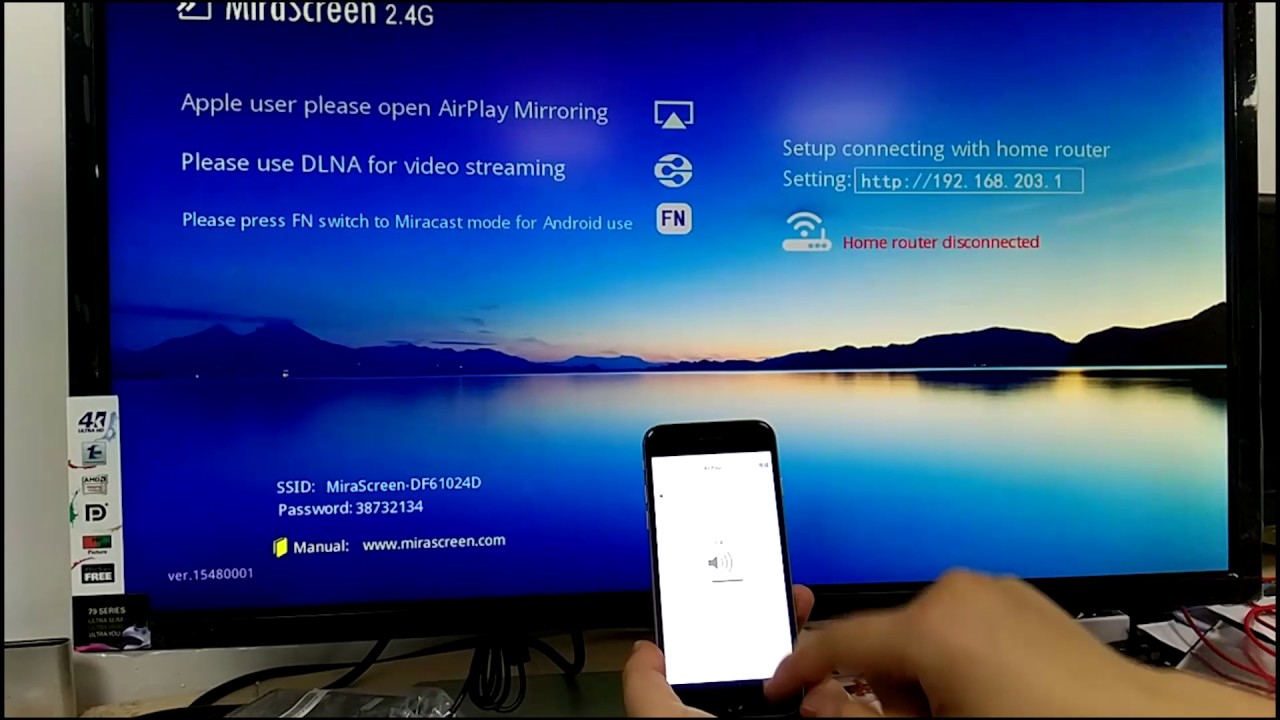 MiraScreen G2 Wireless HDMI Dongle Media TV Stick Support Miracast Airplay DLNA