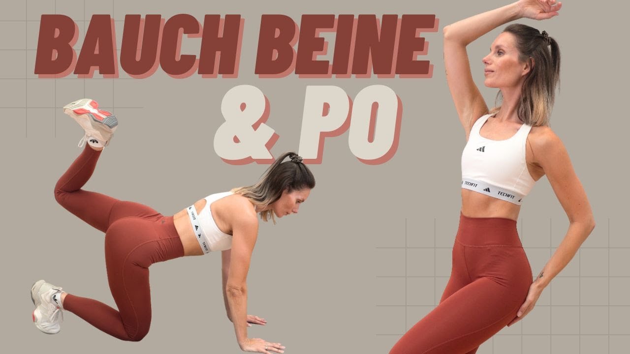 20 MIN BAUCH BEINE PO Workout - Full Body Training für zuhause!