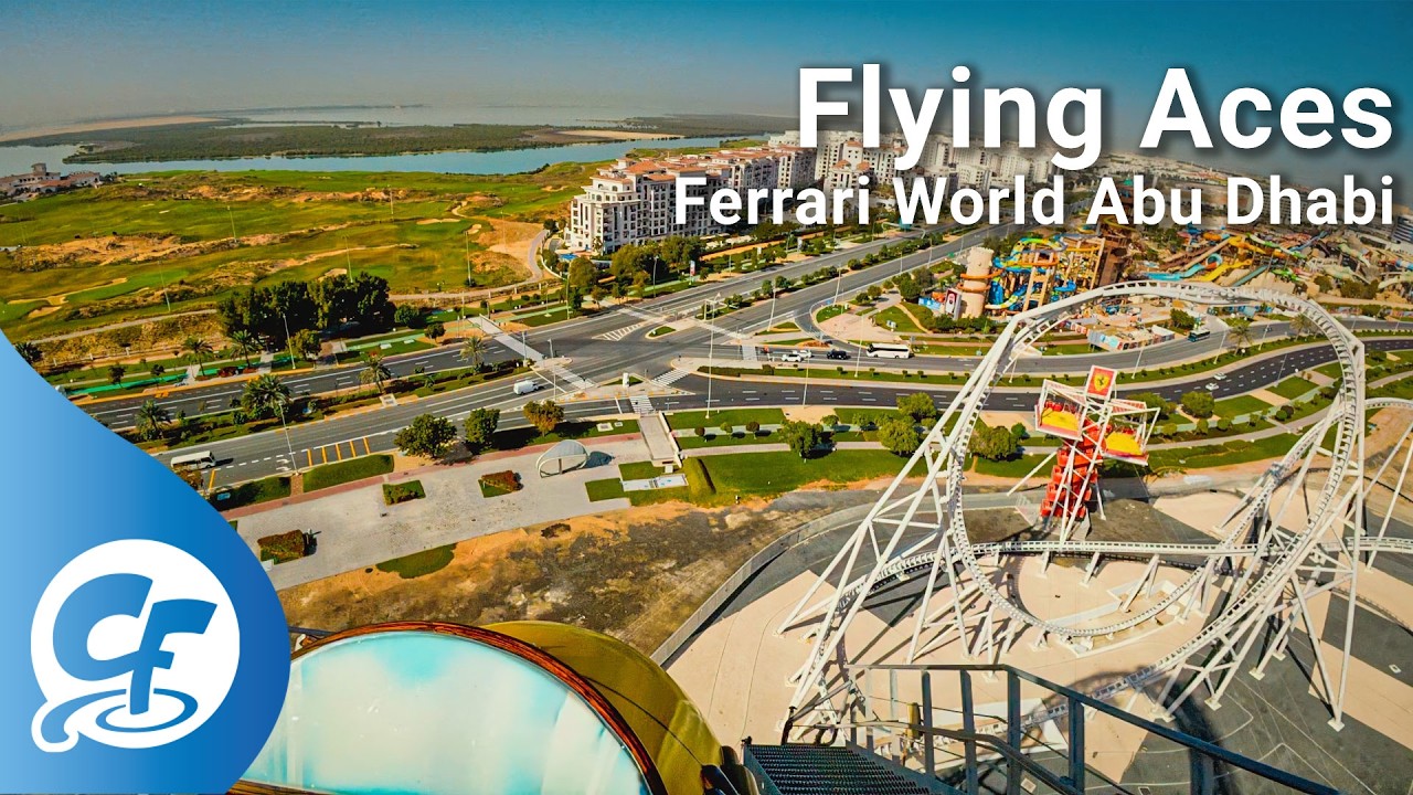 Flying Aces front seat on-ride 4K POV Ferrari World Abu Dhabi