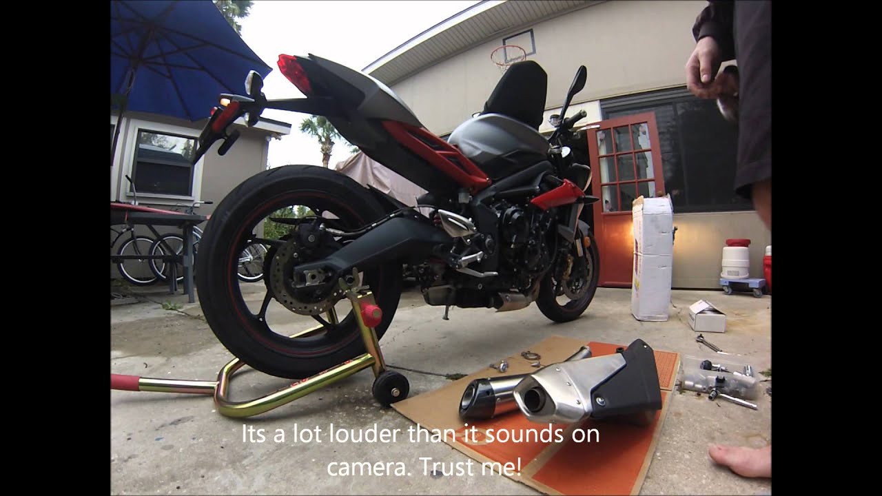 ScProject Exhaust Installation 2013 Street Triple