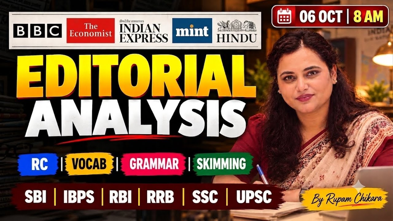Hindu Editorial Analysis | 06 OCT 2026 | RC, Vocab, Skimming, Descriptive | Rupam Chikara Ma'am