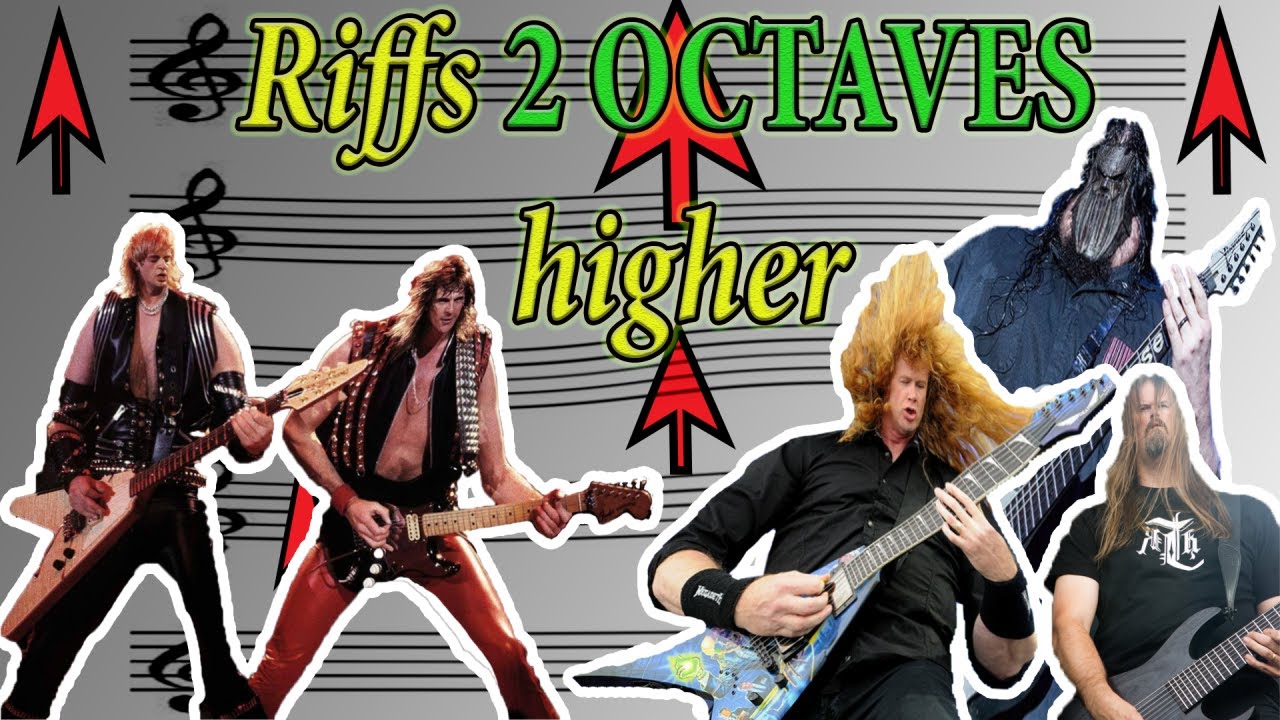 Metal riffs tuned up (2 octaves higher)