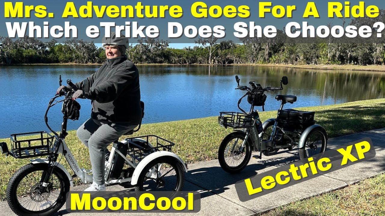 ebike riding with Mrs Adventure on the Lectric XP and Mooncool TK1