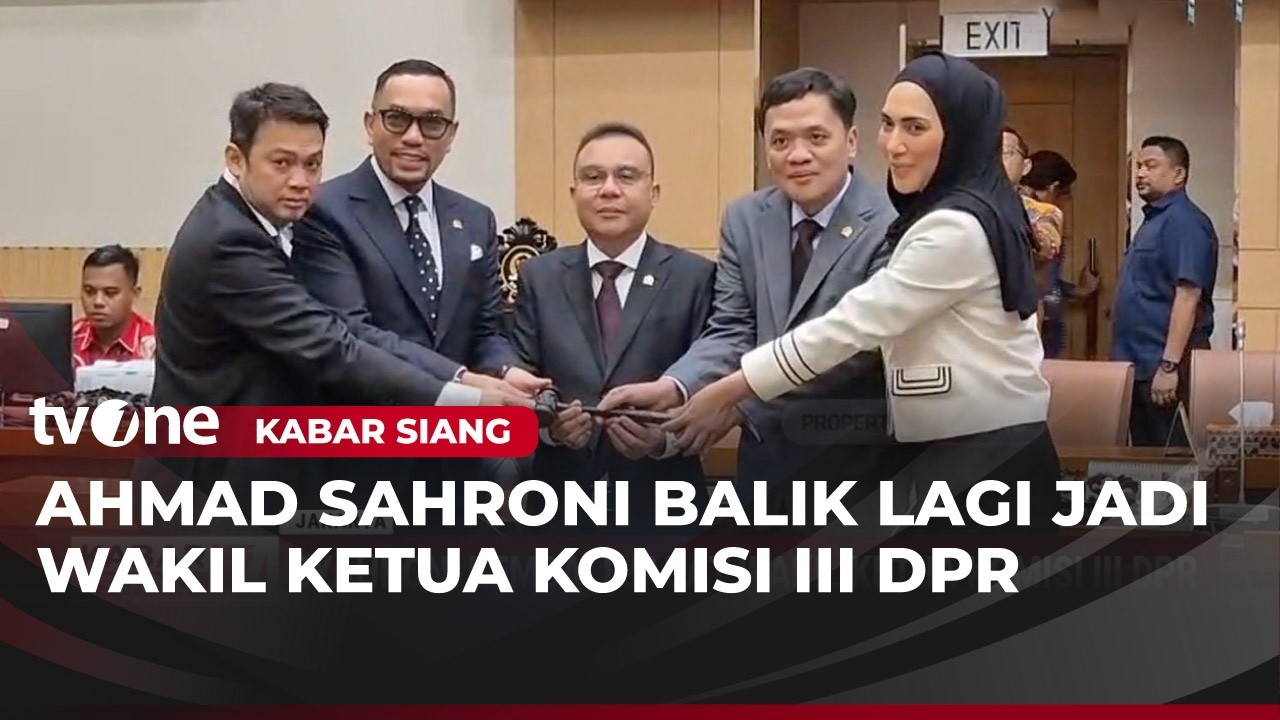 Senyum Sumringah Sahroni Kembali Jabat Wakil Ketua Komisi III DPR | Kabar Siang