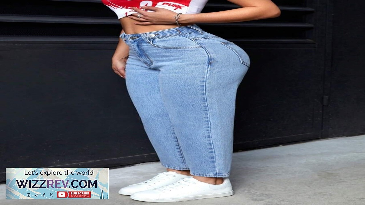 SHEIN PETITE Women's Casual Pocket Cone Shaped Multi Purpose Denim Pants SHEIN USA