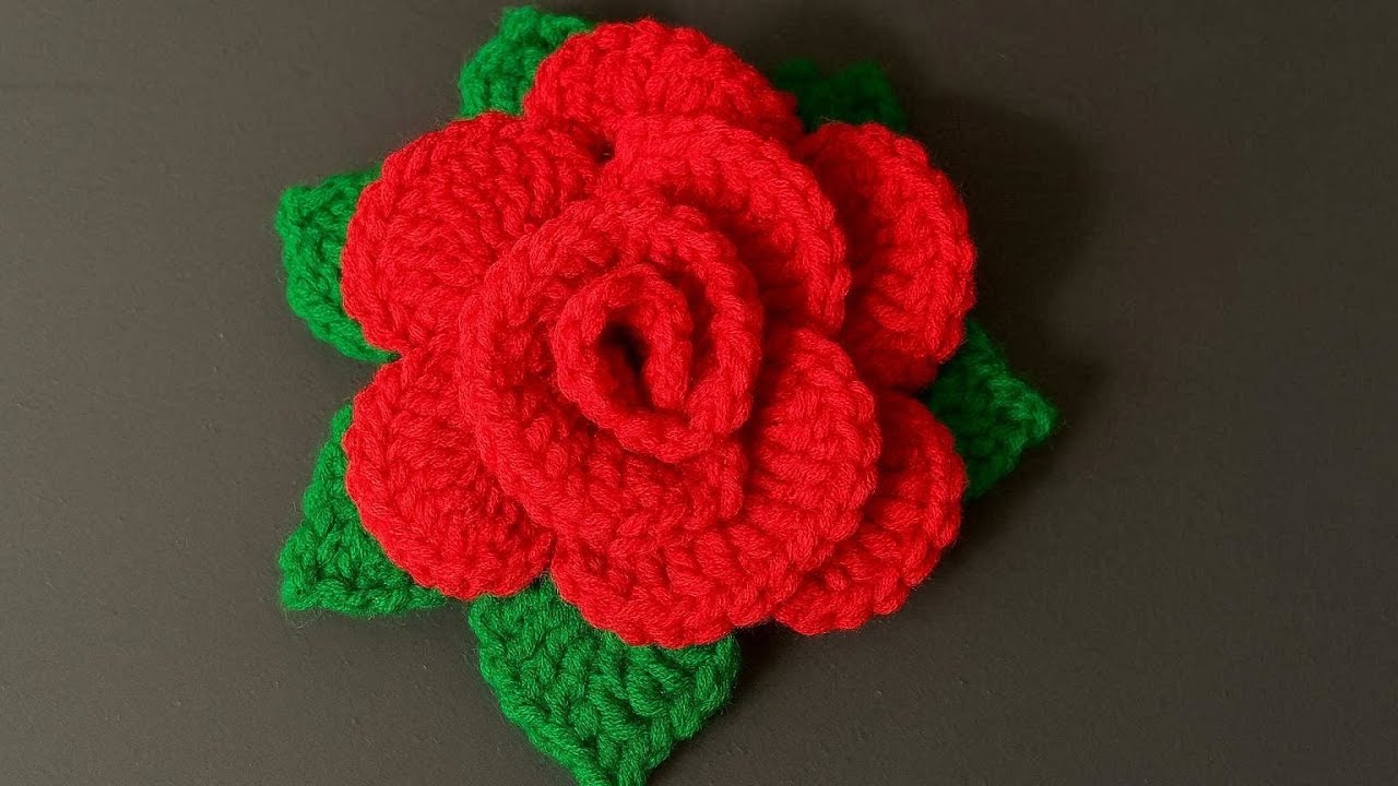 How to Crochet a Rose // Very easy crochet Rose flower 
