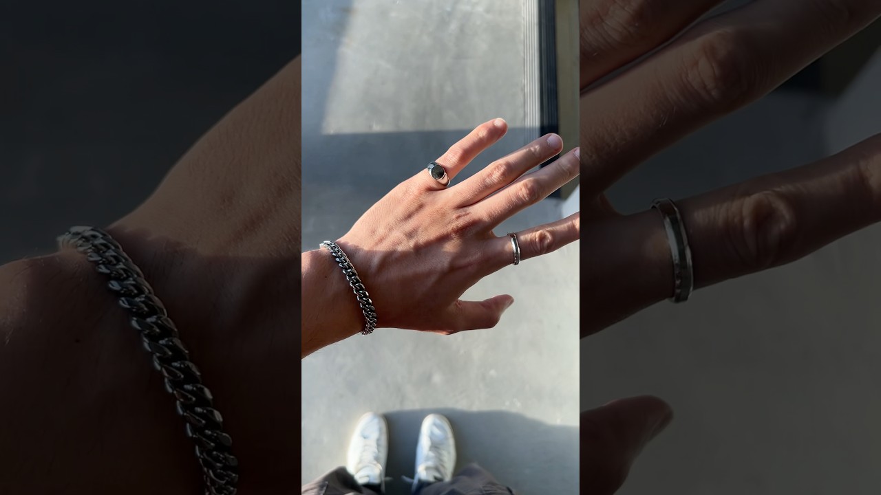 Highest ranked bracelet and rings in men’s jewelry (Cuban chain and minimal rings)
