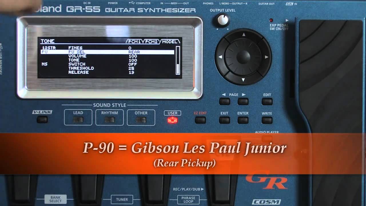 Roland GR-55 Guitar Synthesizer : Electric Guitar Models Demo