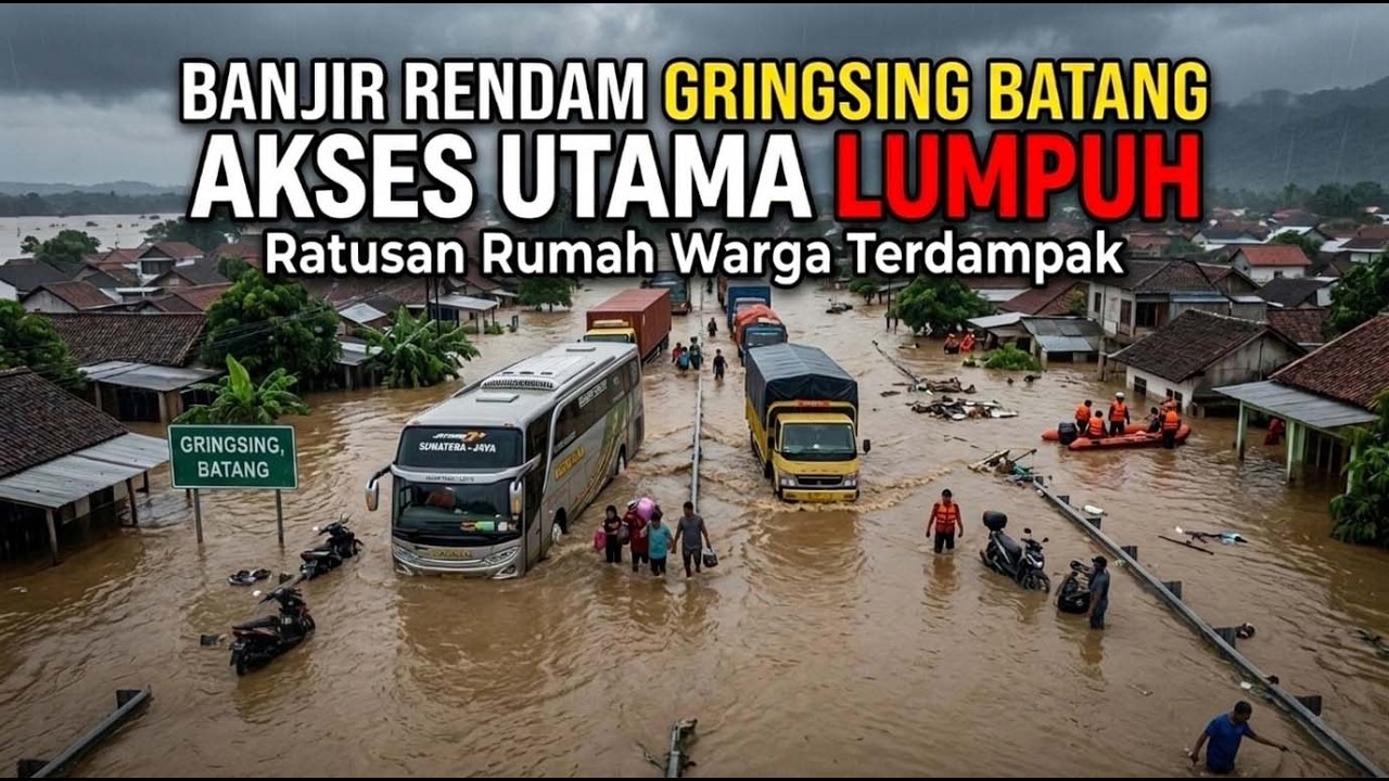 Banjir Rendam Gringsing Batang: Akses Utama Lumpuh, Ratusan Rumah Warga Terdampak