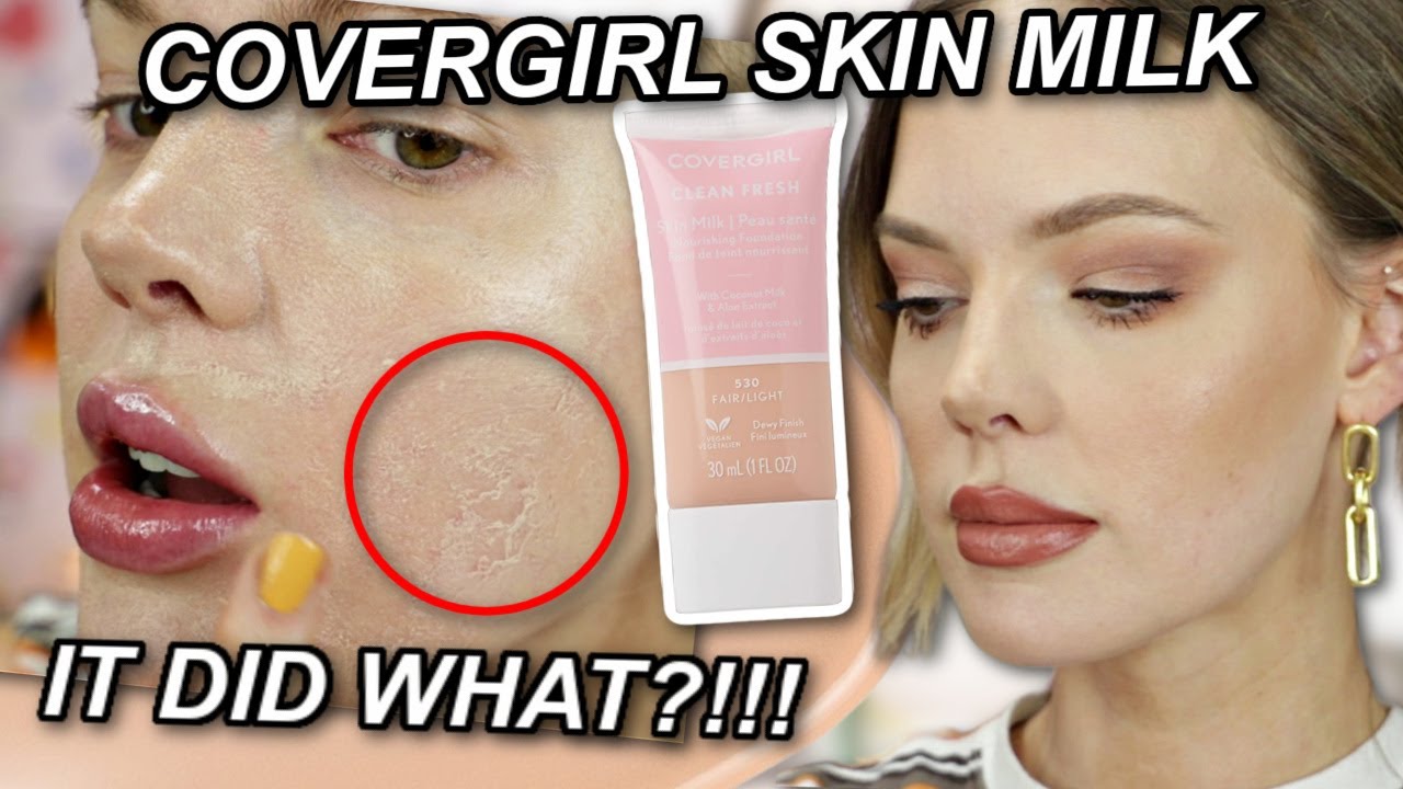 WOW! COVERGIRL SKIN MILK FOUNDATION FIRST IMPRESSION - Dry Skin, Up-close Shots, Full Review
