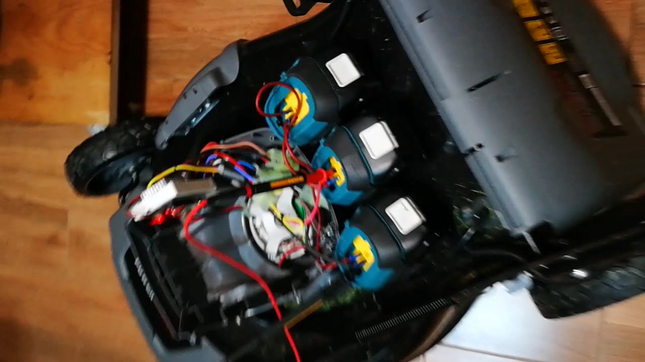 Powerworks/Greenworks 60V mower - Makita 18V batteries mod