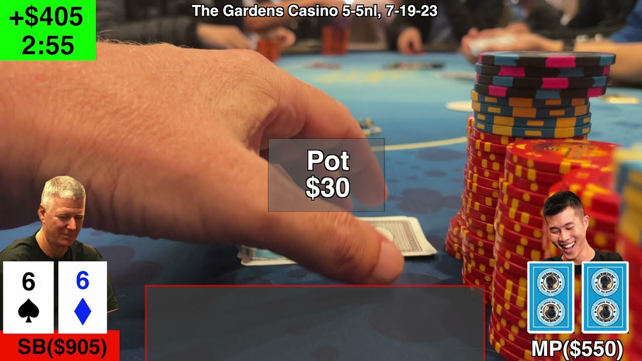 $5-$5 at The Gardens.   poker vlog 166