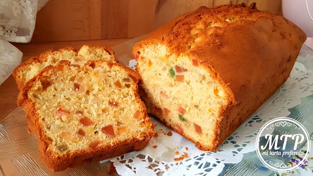Plum cake de frutas confitadas y manzana | Mi tarta preferida