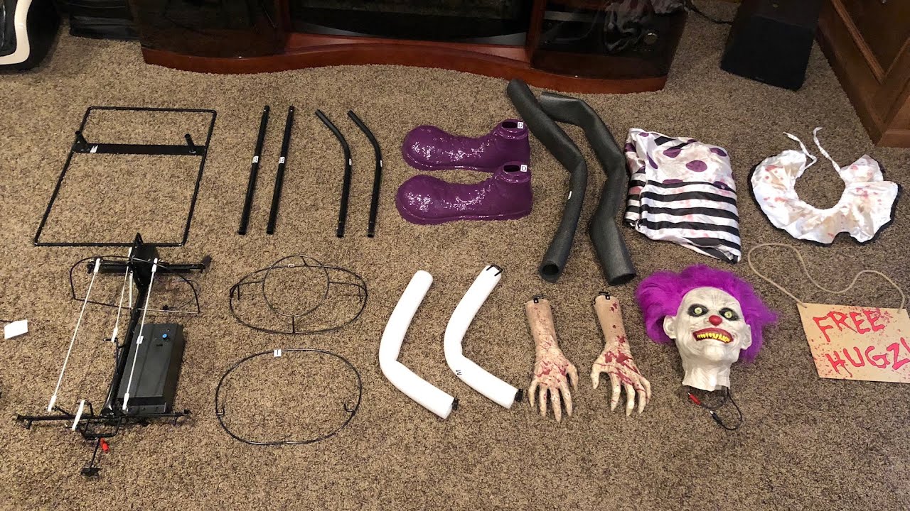 Instructional setup of Hugz the Clown