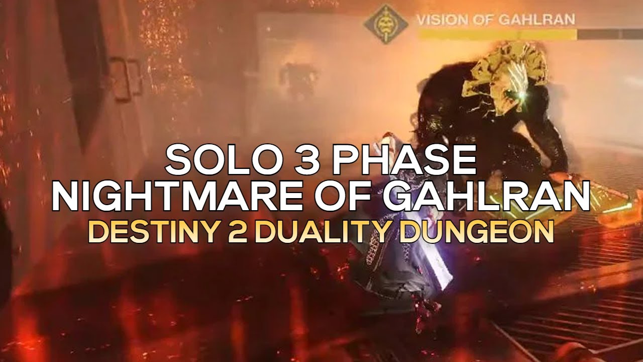 Solo 3 Phase Nightmare of Gahlran (Warlock) - Duality Dungeon [Destiny 2]