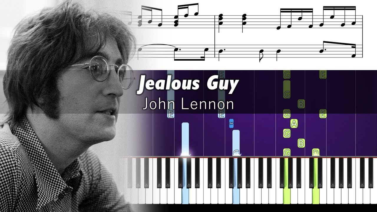 John Lennon - Jealous Guy - Accurate Piano Tutorial with Sheet Music