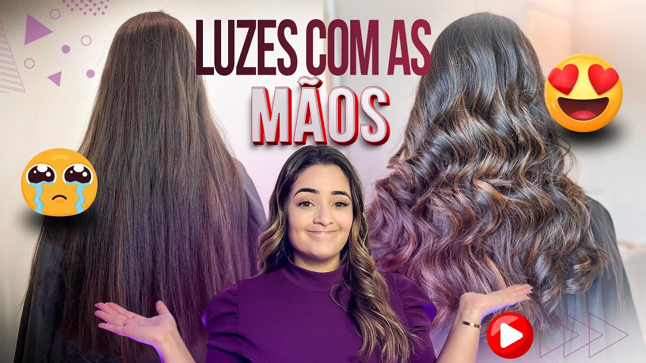 Passo a passo LUZES Free hands em Cabelo Liso