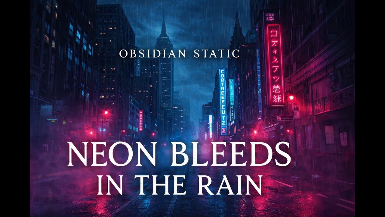 Obsidian Static - Neon Bleeds in the Rain | Dark Rainy City Lofi
