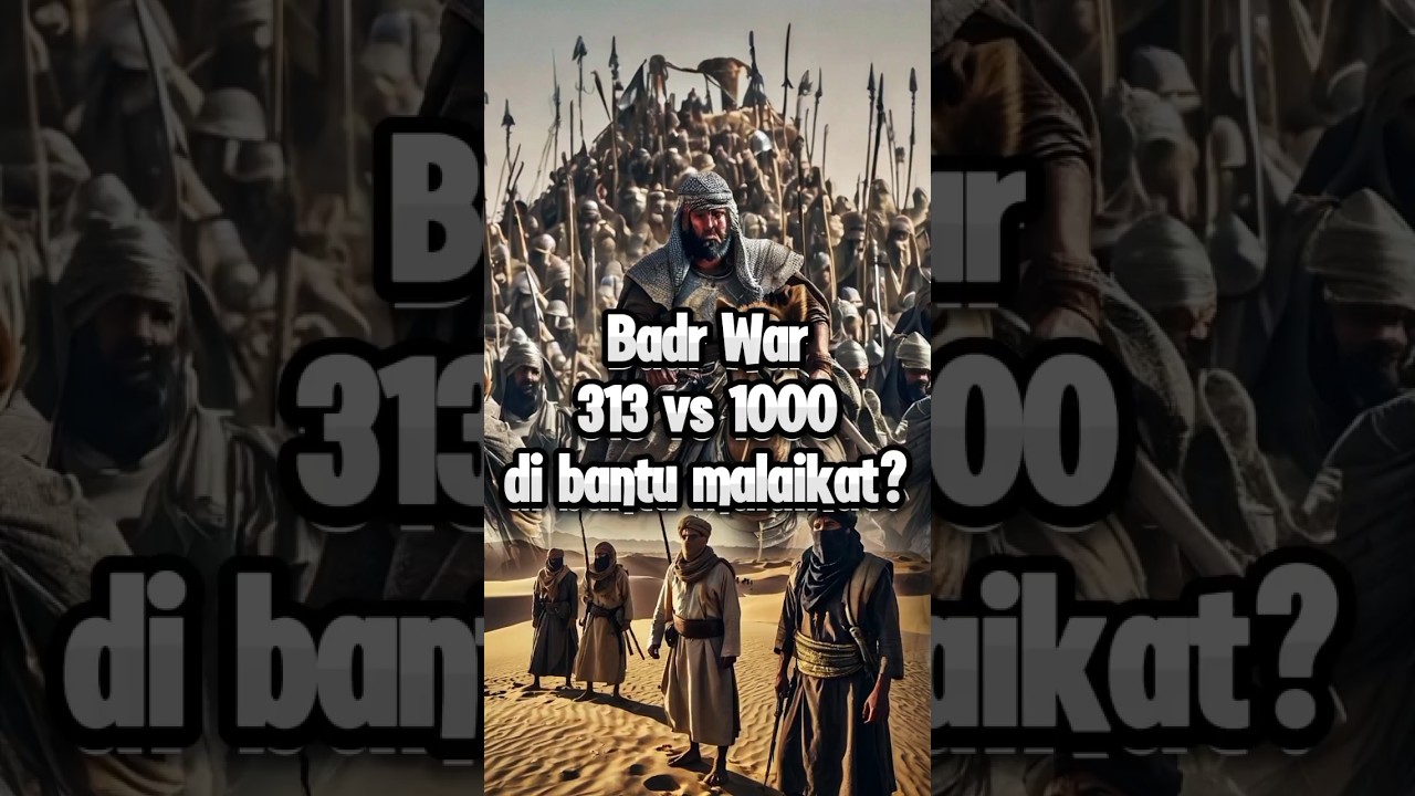 Perang badar 313 VS 1000 DI BANTU MALAIKAT?!#sejarahislam #feedshort