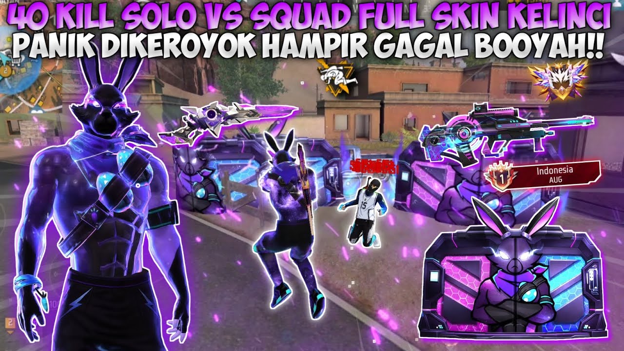 45 KILL SOLO VS SQUAD BUNDLE BUNNY GALACTIC!! PANEN KILL HEADSHOT DI KALAHARI RATAIN 6 SQUAD🔥