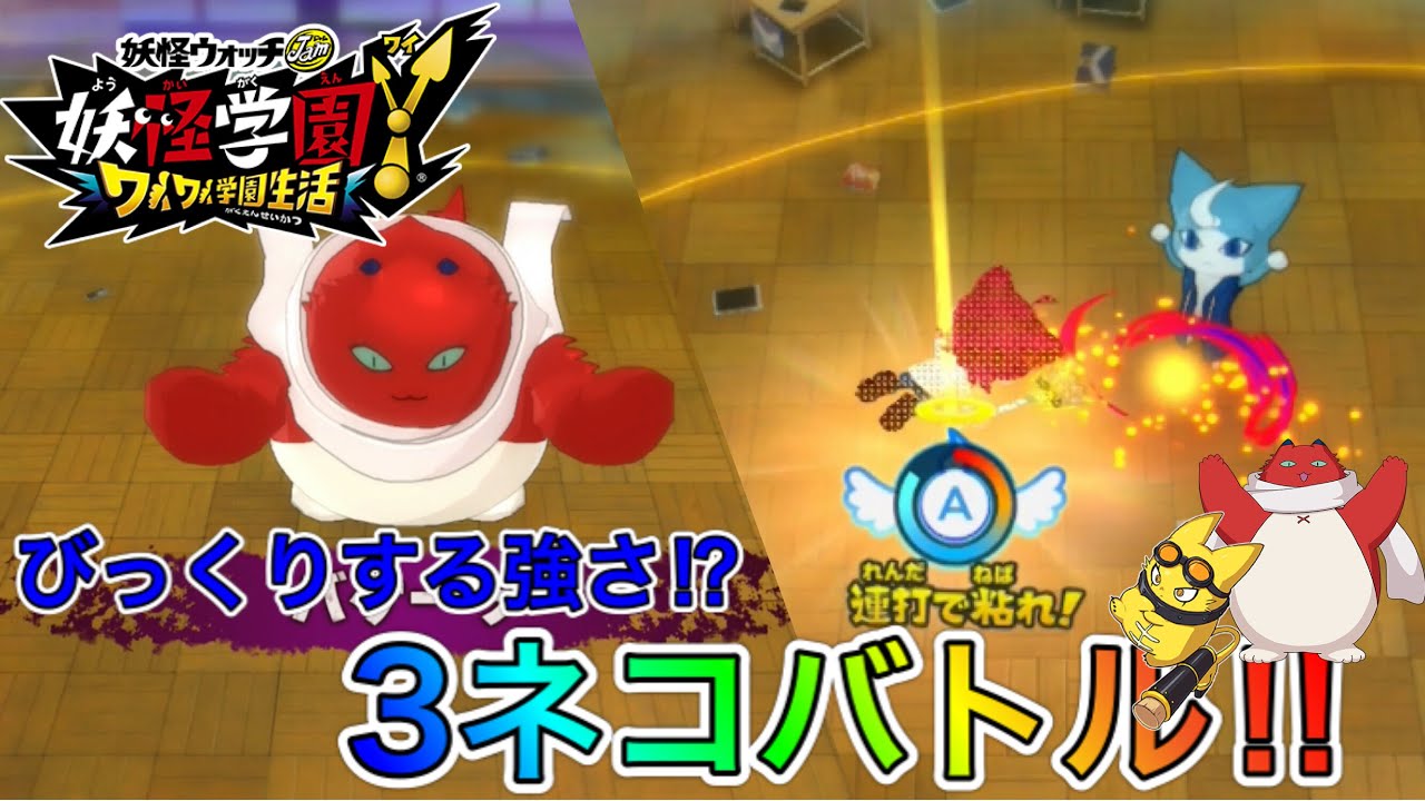 フリークエスト「3ネコとの直接バトル」【妖怪学園Yワイ学】
