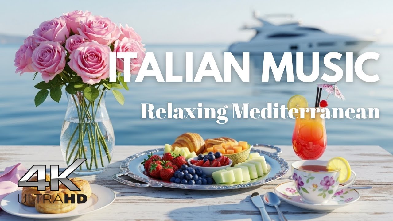 🌊 Italian Coastal Serenity 🇮🇹 Relaxing Amalfi Coast & Lake Como Ambience in 4K🎶 Mediterranean Music🎶