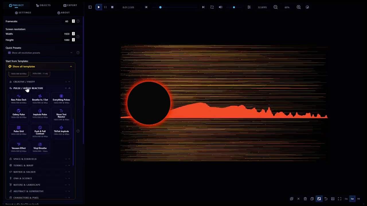 app PumpyDumpy2Visual - Use Show