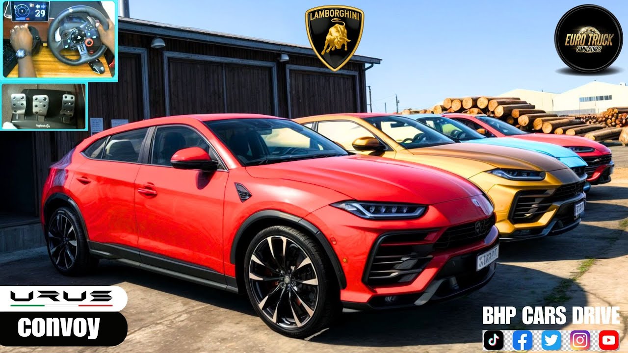 Driving the 2018 Lamborghini Urus in ETS2 [ 4 Man Convoy ] – Speed Meets Simulation! 🏎️🔥Logitech g29