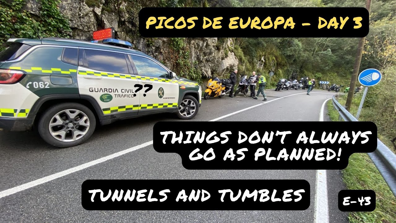 Picos Europa Motorcyle trip - Day 3 - Tunnels and Tumbles