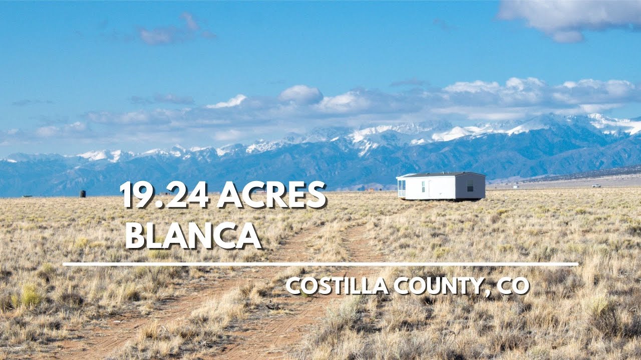 19.24 acres with 1 bed, 1 bath manufactured home, septic installed, mountain view, near Blanca, CO