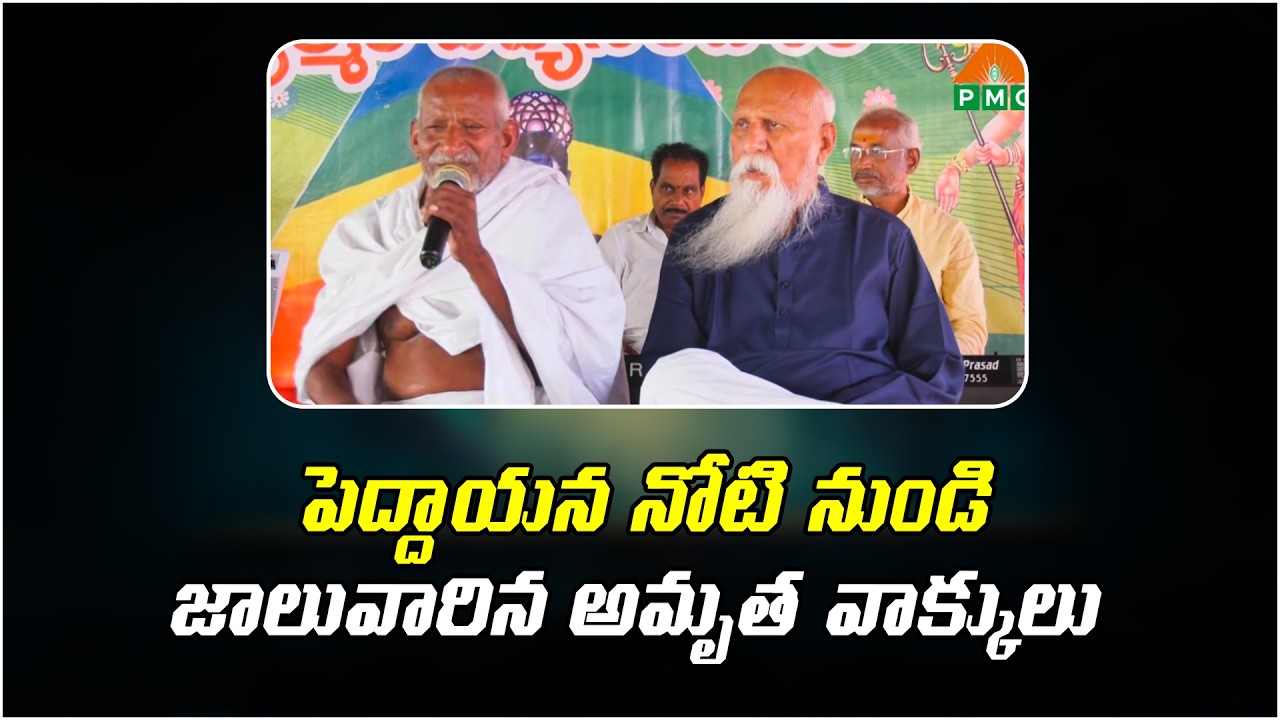 పెద్దాయన నోటి నుండి జాలువారిన అమృత వాక్కులు | Spiritual Wisdom | PMC Events